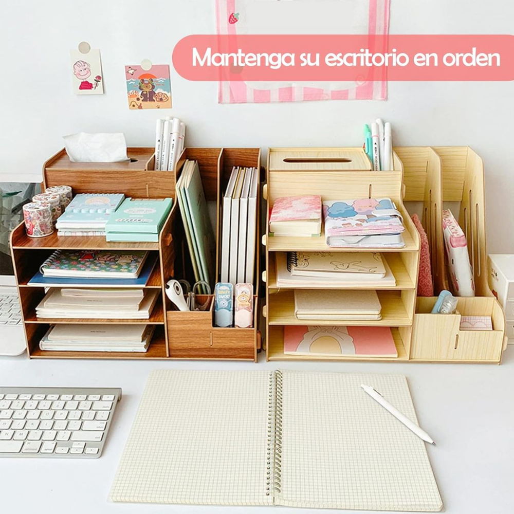 Bamboo 4-Tier Desk Organizer