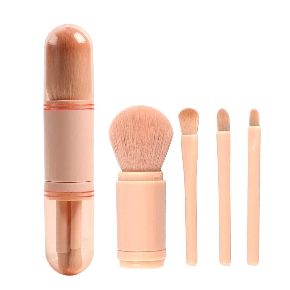 4-in-1 Travel Makeup Brush Set