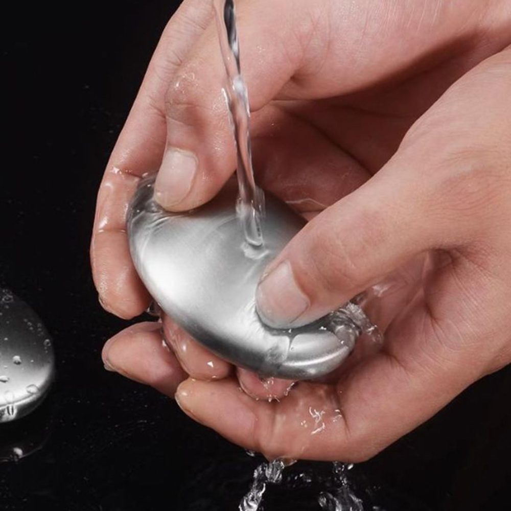 Stainless Steel Soap Bar - Chemical-Free Odour Eliminator for Kitchen & Garden