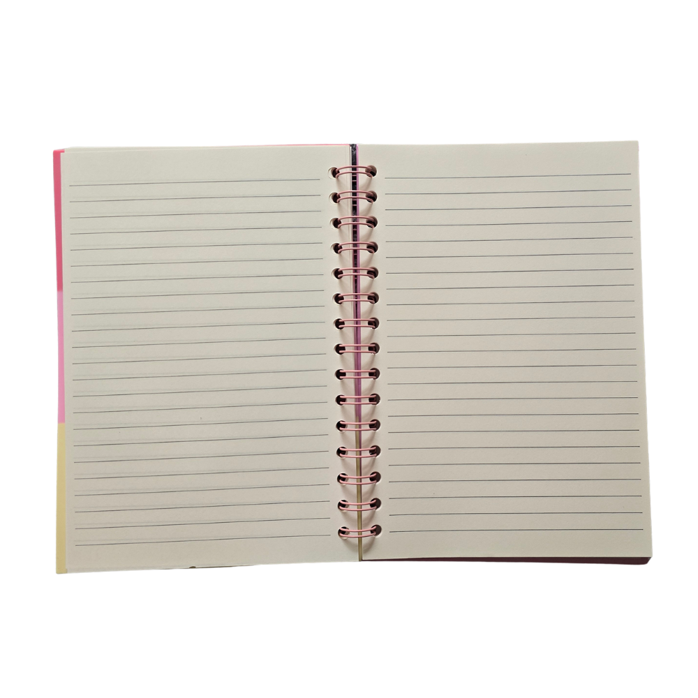 A5 Silicone Cover Notebook - Spiral Bound with Decorative Charm