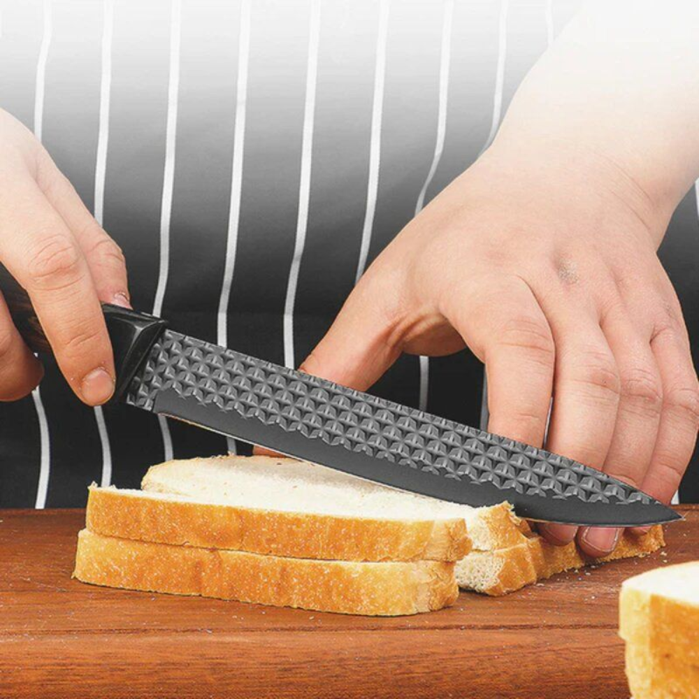 6-Piece Lightweight Kitchen Knife Set - Eco-Friendly Wheat Straw Handles with Stainless Steel Blades