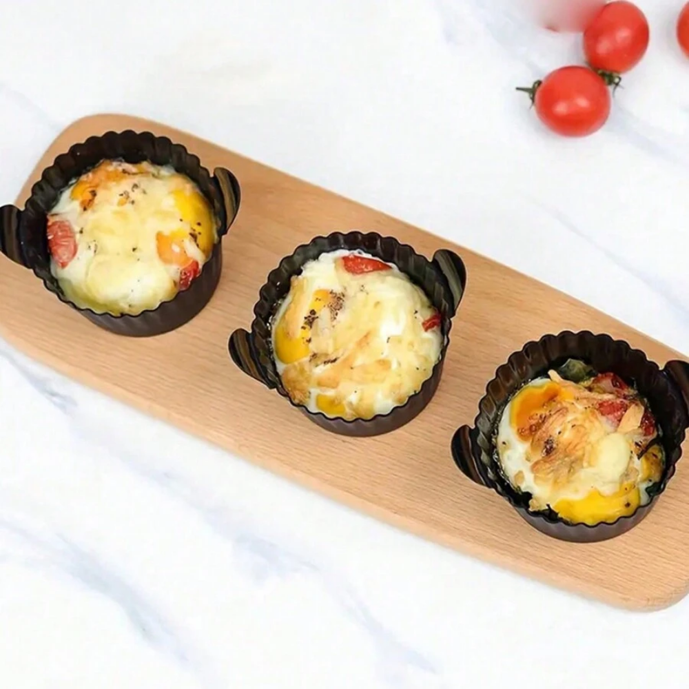 3pcs Reusable Mini Silicone Air Fryer Baking Cups - Non-Stick Food Grade