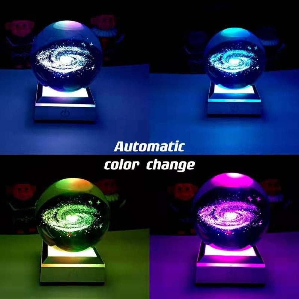 Solar System Crystal Ball - 8cm K9 Crystal Globe with 6-Mode LED Base & Touch Control DealRush
