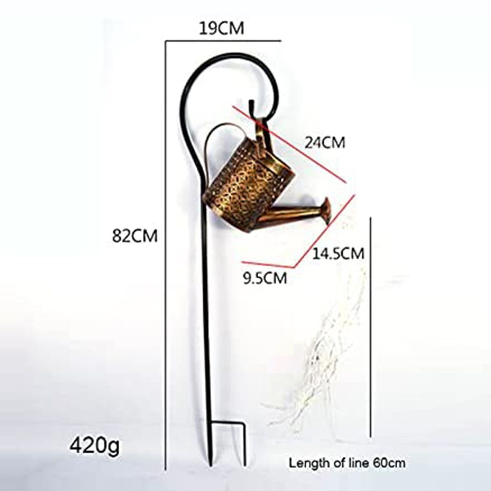 Solar Powered Watering Can Decorative Light - Garden Lantern with Cascading LED Lights DealRush