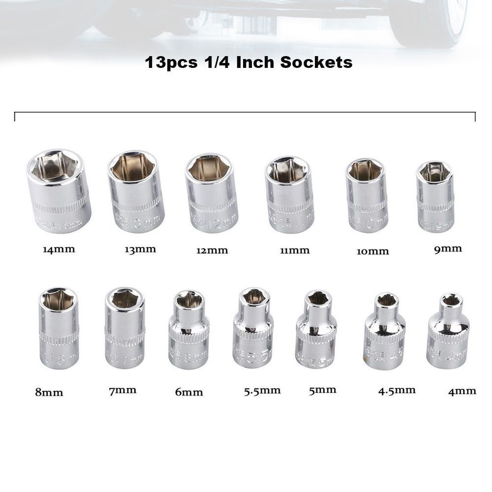 46-Piece 1/4-Inch Socket Tool Set