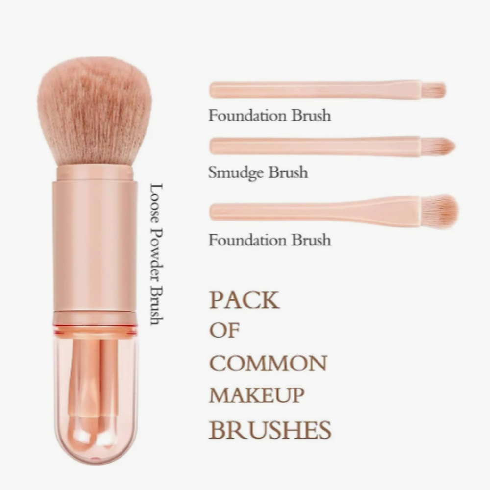 4-in-1 Travel Makeup Brush Set
