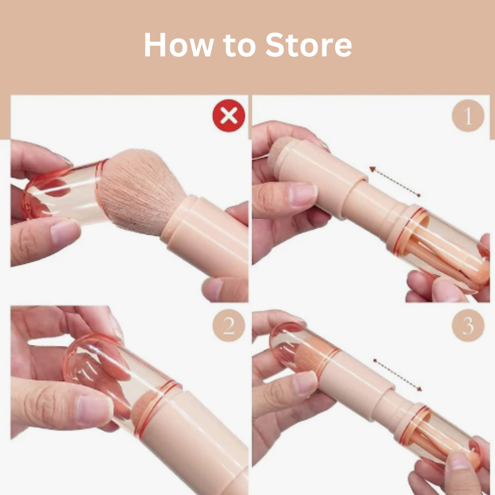 4-in-1 Travel Makeup Brush Set