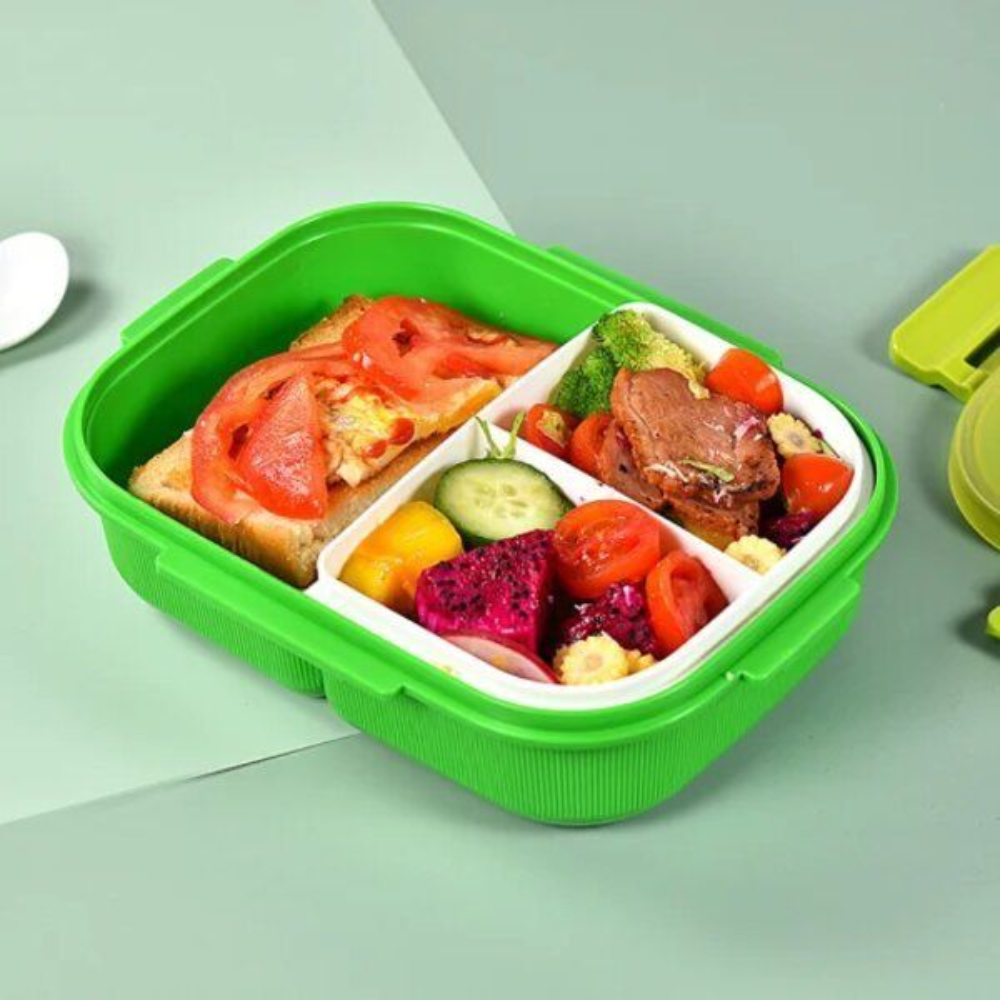 3-Compartment BPA-Free Lunch Box with Water Bottle