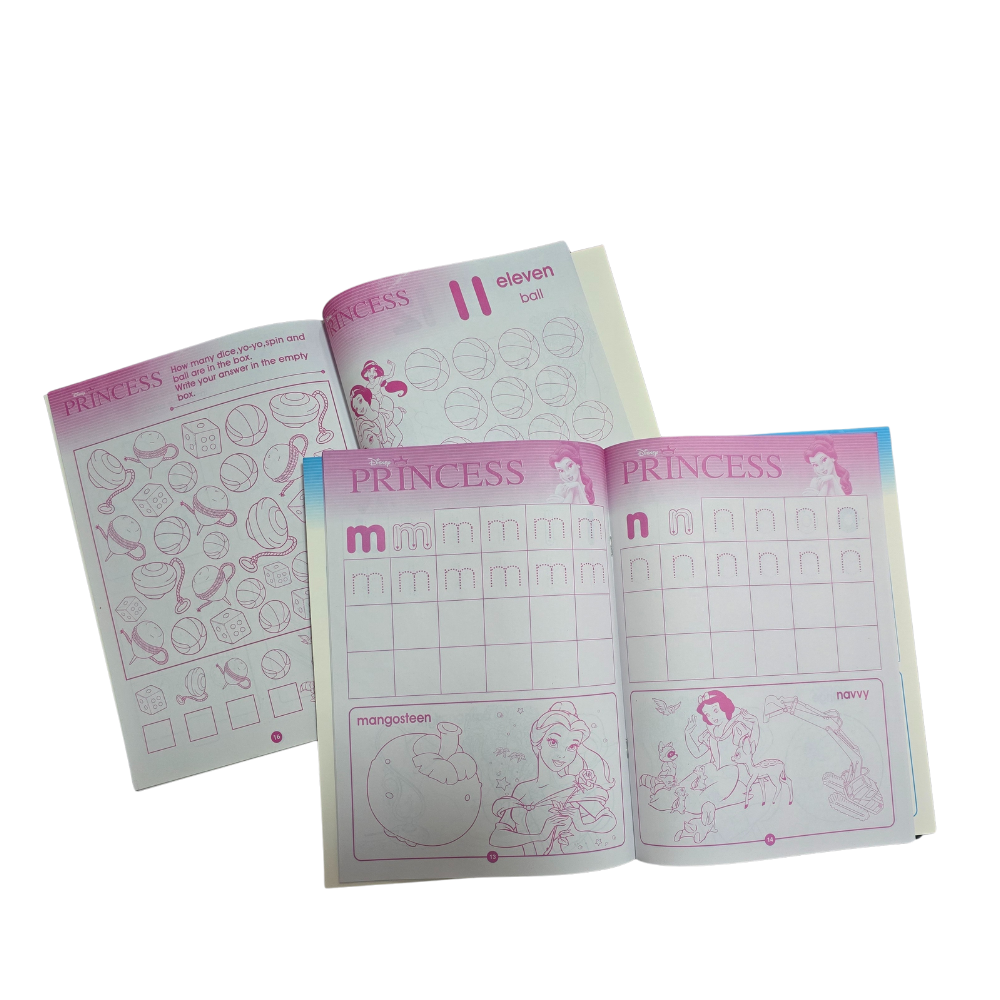 Princess Activity Set - Writing & Colouring Books ABC + 123 (Set of 2)