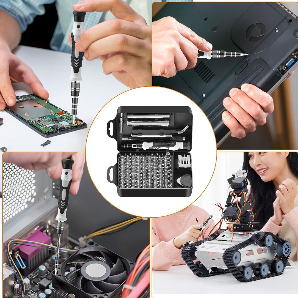 Precision Screwdriver Bits Magnetic Repair Tool Kit - 115 in 1 Electronic Repair Set DealRush