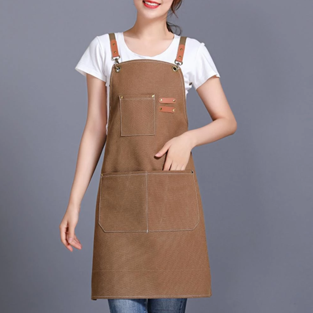 Premium Cotton Canvas Cross-Back Apron