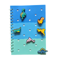 A5 Silicone Cover Notebook - Spiral Bound with Decorative Charm
