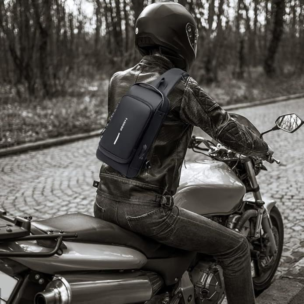 USB Charging Crossbody Sling Bag with Anti-Theft Lock - Waterproof Messenger Bag