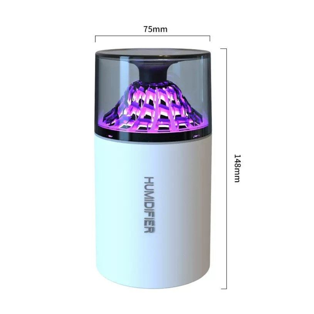Portable Mini Volcano Humidifier - 400ml USB Desktop with Colorful LED Night Light