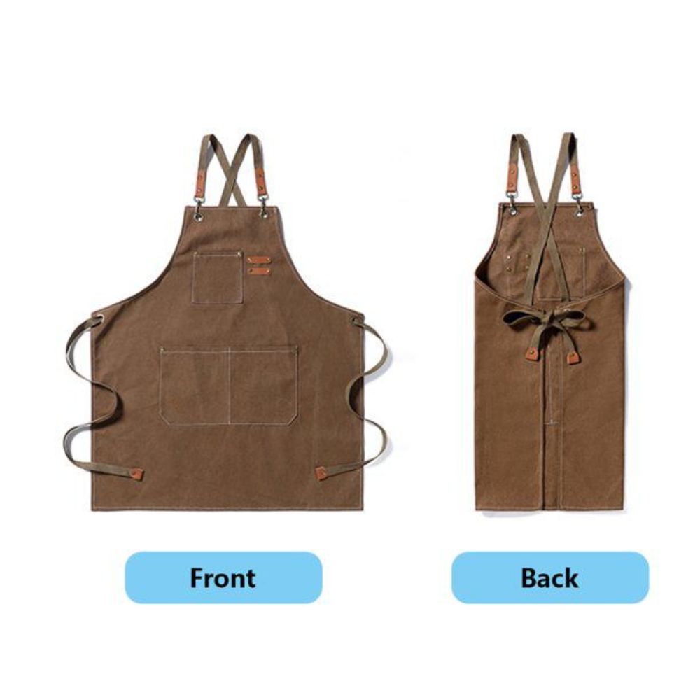 Premium Cotton Canvas Cross-Back Apron