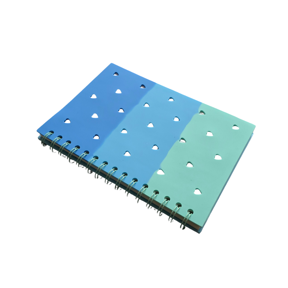 A5 Silicone Cover Notebook - Spiral Bound with Decorative Charm