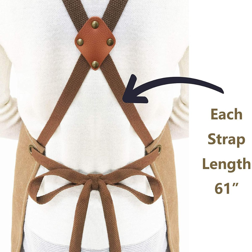 Premium Cotton Canvas Cross-Back Apron