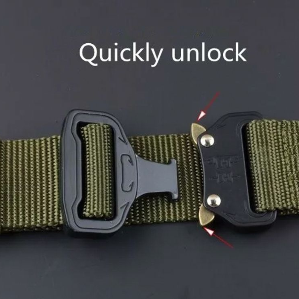 Tactical Belt Quick Release - Heavy Duty Nylon Belt with Zinc Alloy Buckle