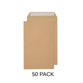 C5 Brown Envelope - 50 Pack Self Seal Plain 162x229mm