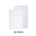 C5 White Envelope - 50 Pack Self Seal Plain 162x229mm