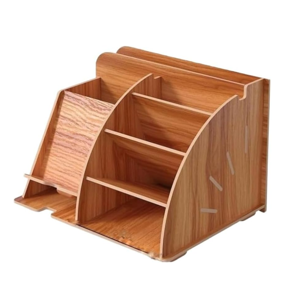 Wooden Desktop Organizer 8-Compartment