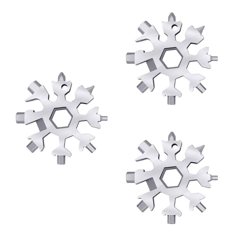3-Pack 18-in-1 Snowflake Multi-tool Set - Stainless Steel Screwdriver & Wrench DealRush