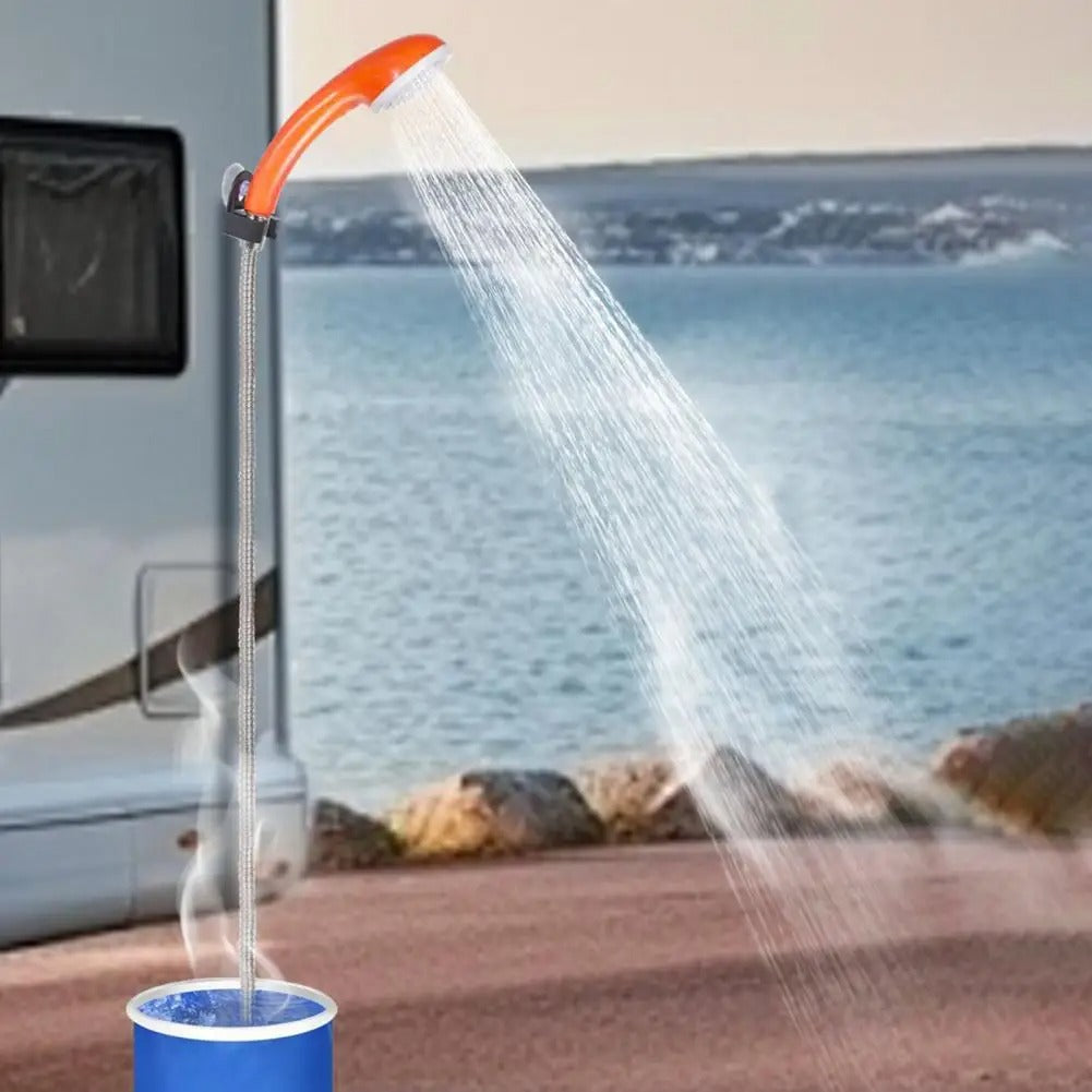 Portable Camping Shower Pump USB Rechargeable Outdoor Electric Shower Head